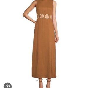Elegant Brown Sleeveless Dress